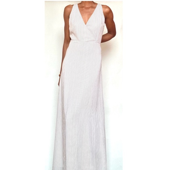 Line + Dot, Striped V-neck maxi dress size M - Picture 1 of 8